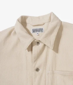 Shop Coat - Natural Cotton Heavy Basketweave