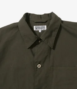 Shop Coat - Olive Heavyweight Cotton Ripstop