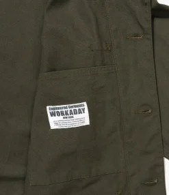 Shop Coat - Olive Heavyweight Cotton Ripstop