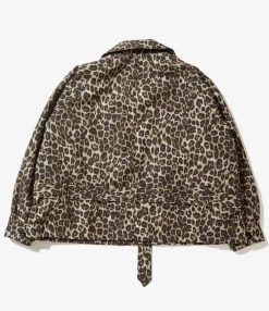 Short Trench - Brown Nyco Leopard Print