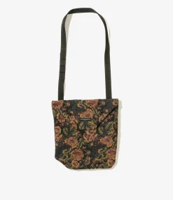 Shoulder Pouch - Black/Gold CP Floral Jacquard