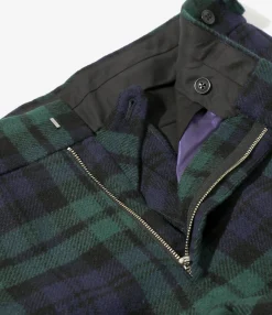 Side Tab Trouser - Blackwatch - Wool Tartan Plaid