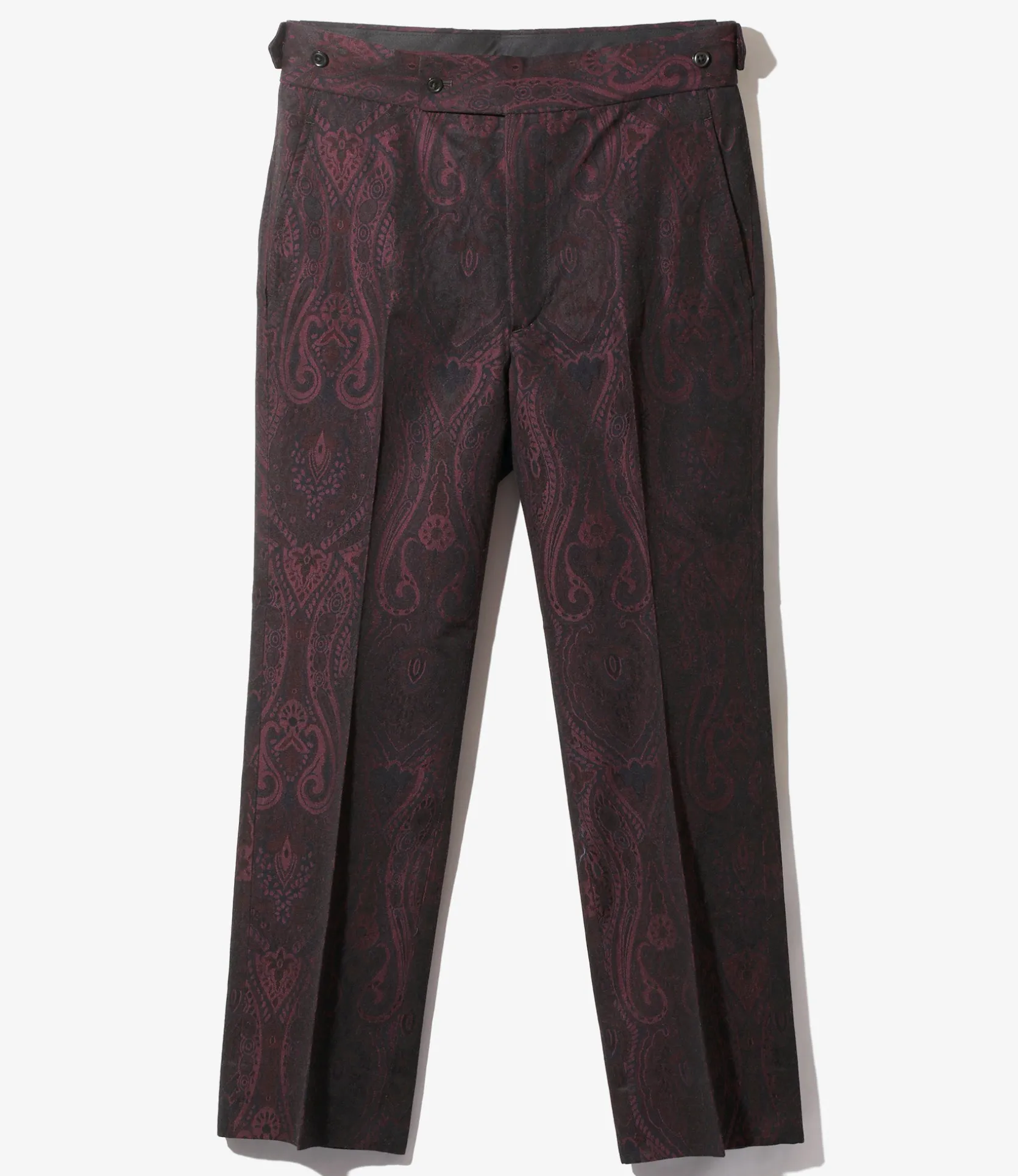 Side Tab Trouser - Purple - W/R Paisley Jq.