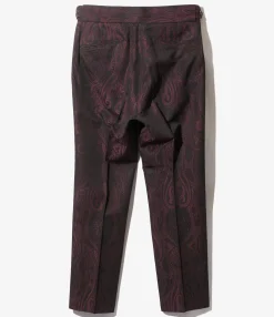 Side Tab Trouser - Purple - W/R Paisley Jq.