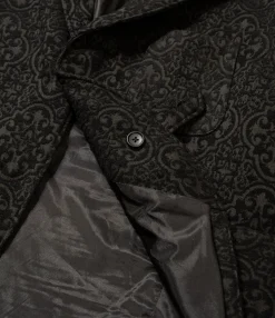 Slanted Jacket - Black Crest Flocked Jacquard