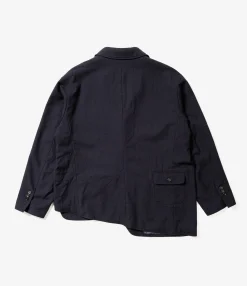Slanted Jacket - Dark Navy Wool Uniform Serge