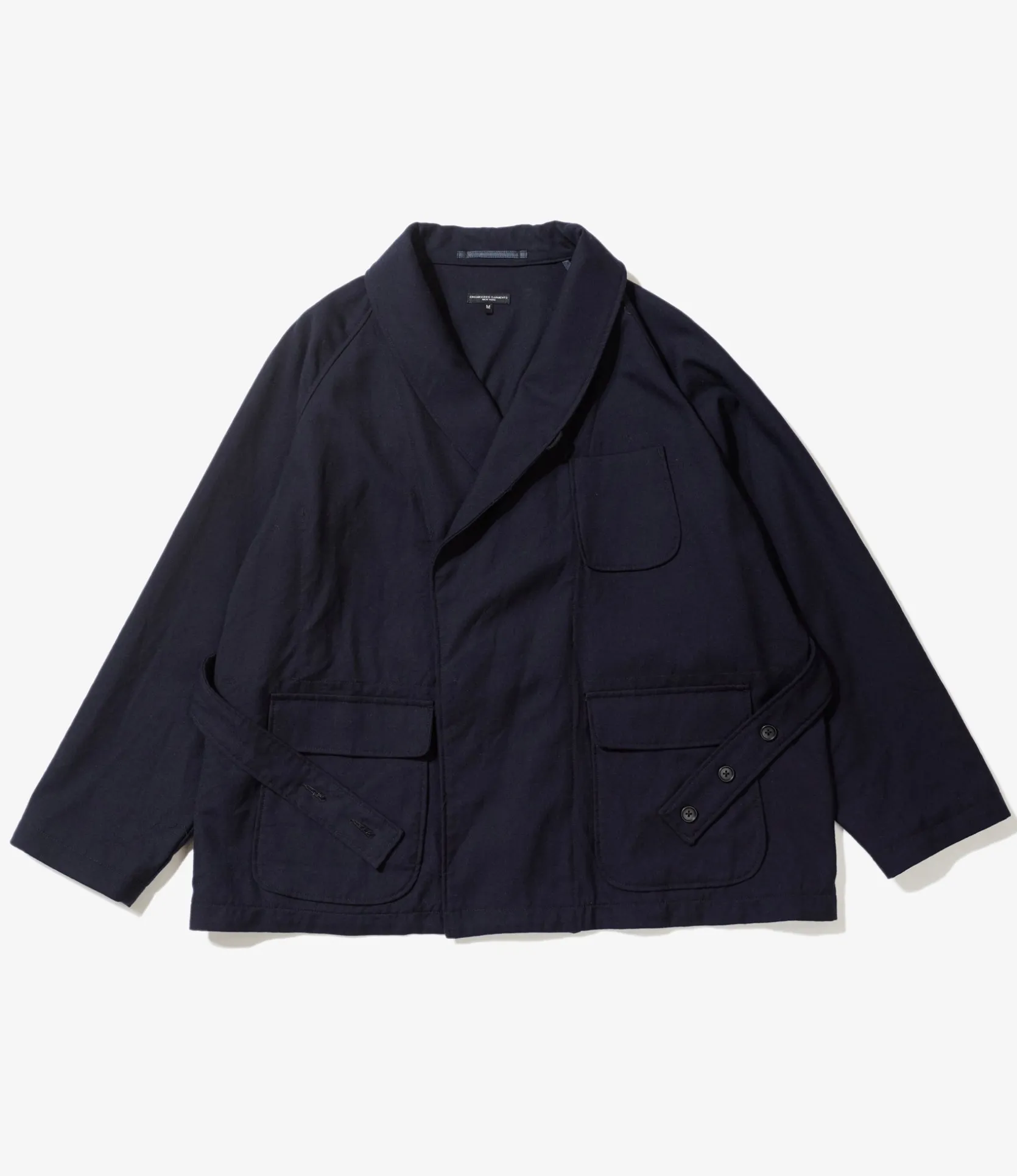 Smoking Jacket - Dark Navy Wool Uniform Serge
