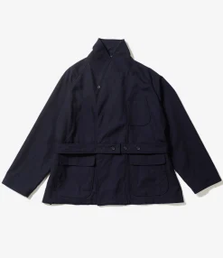 Smoking Jacket - Dark Navy Wool Uniform Serge