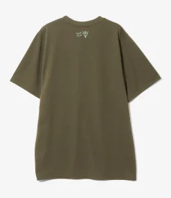 S/S Crew Neck Tee - Olive - Skull&Target