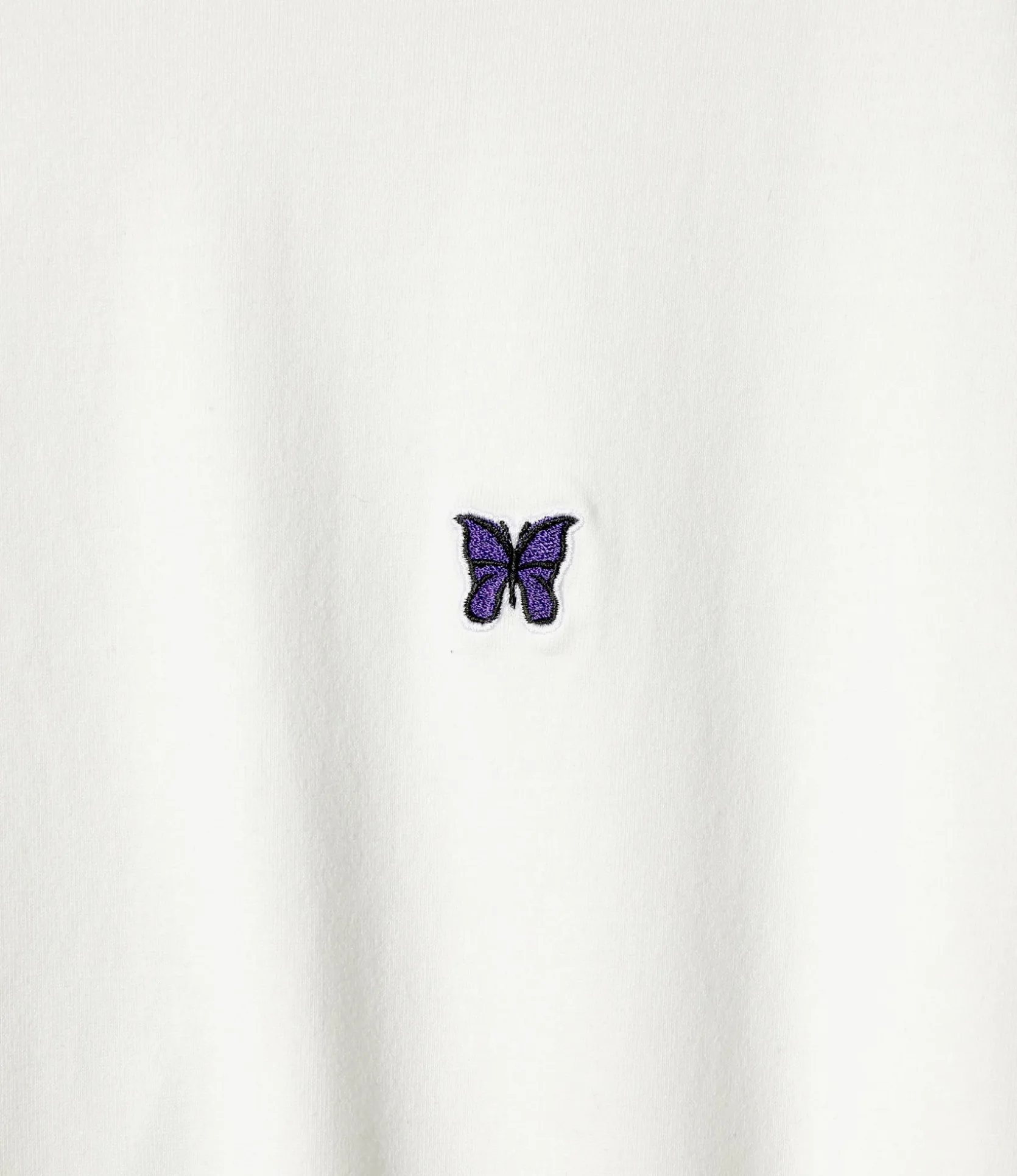 S/S Mock Neck Tee - White - Poly Jersey