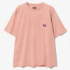S/S Papillon Emb. Pocket Tee - Pink - Cotton Jersey