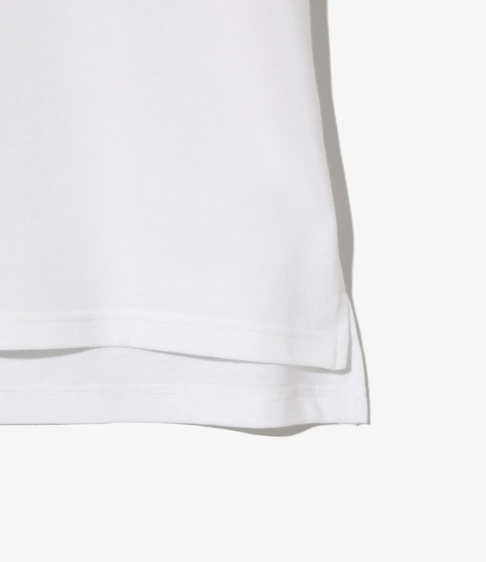 S/S Polo Shirt - White - Cotton Pique