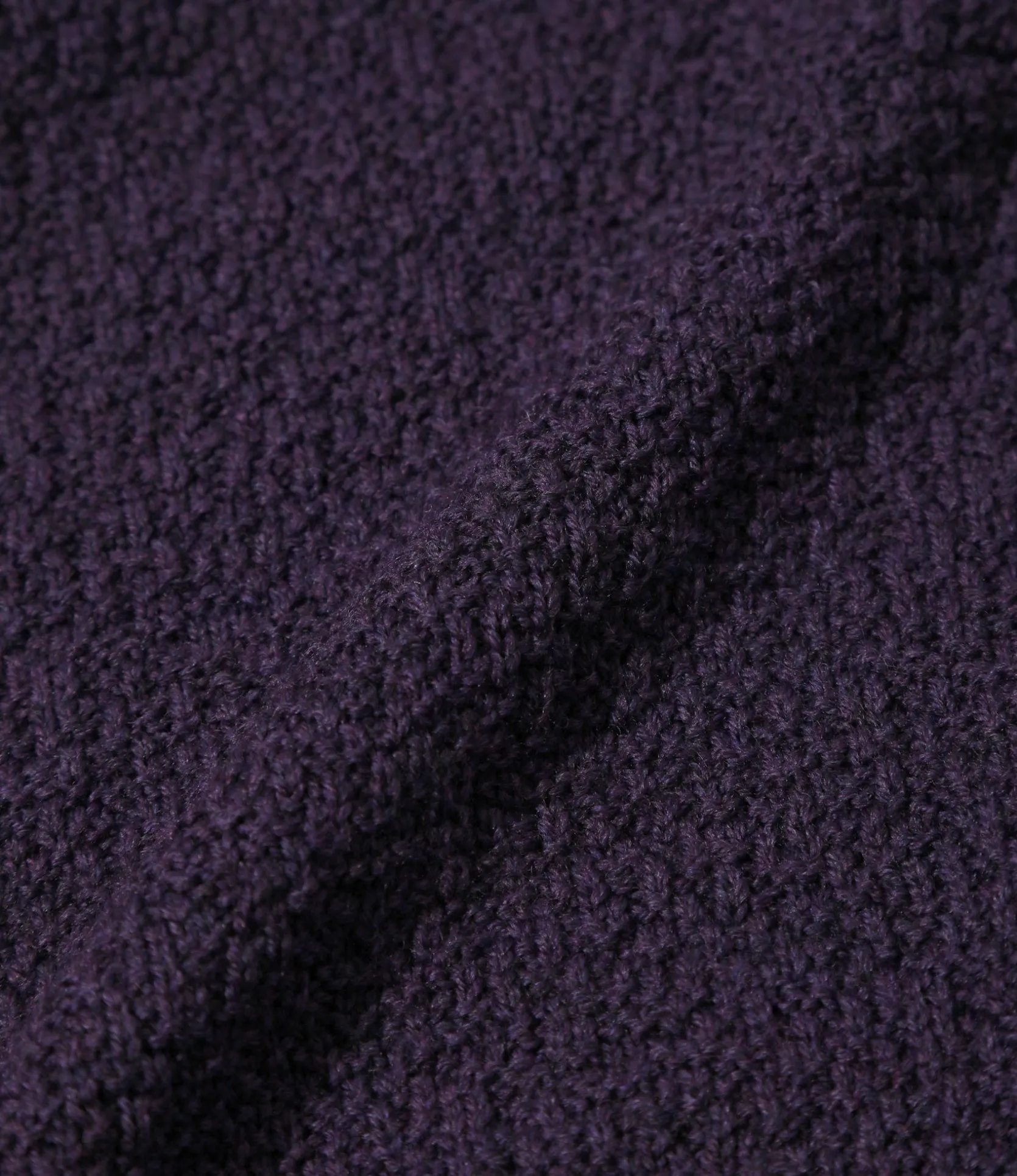 S/S Polo Sweater - Purple - Merino Wool Knit
