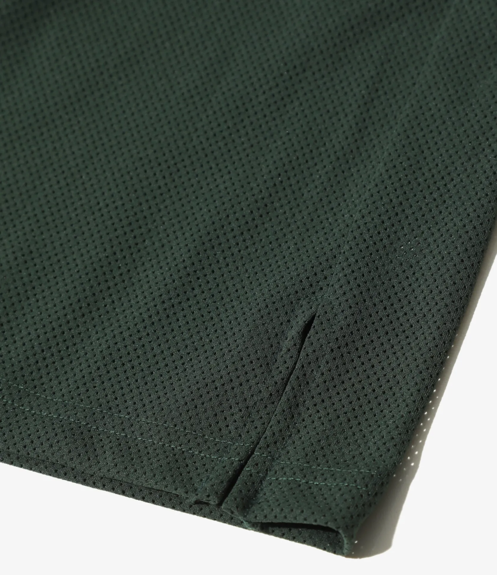 S.S. V Neck Cardigan - Dk. Green - Knit Mesh
