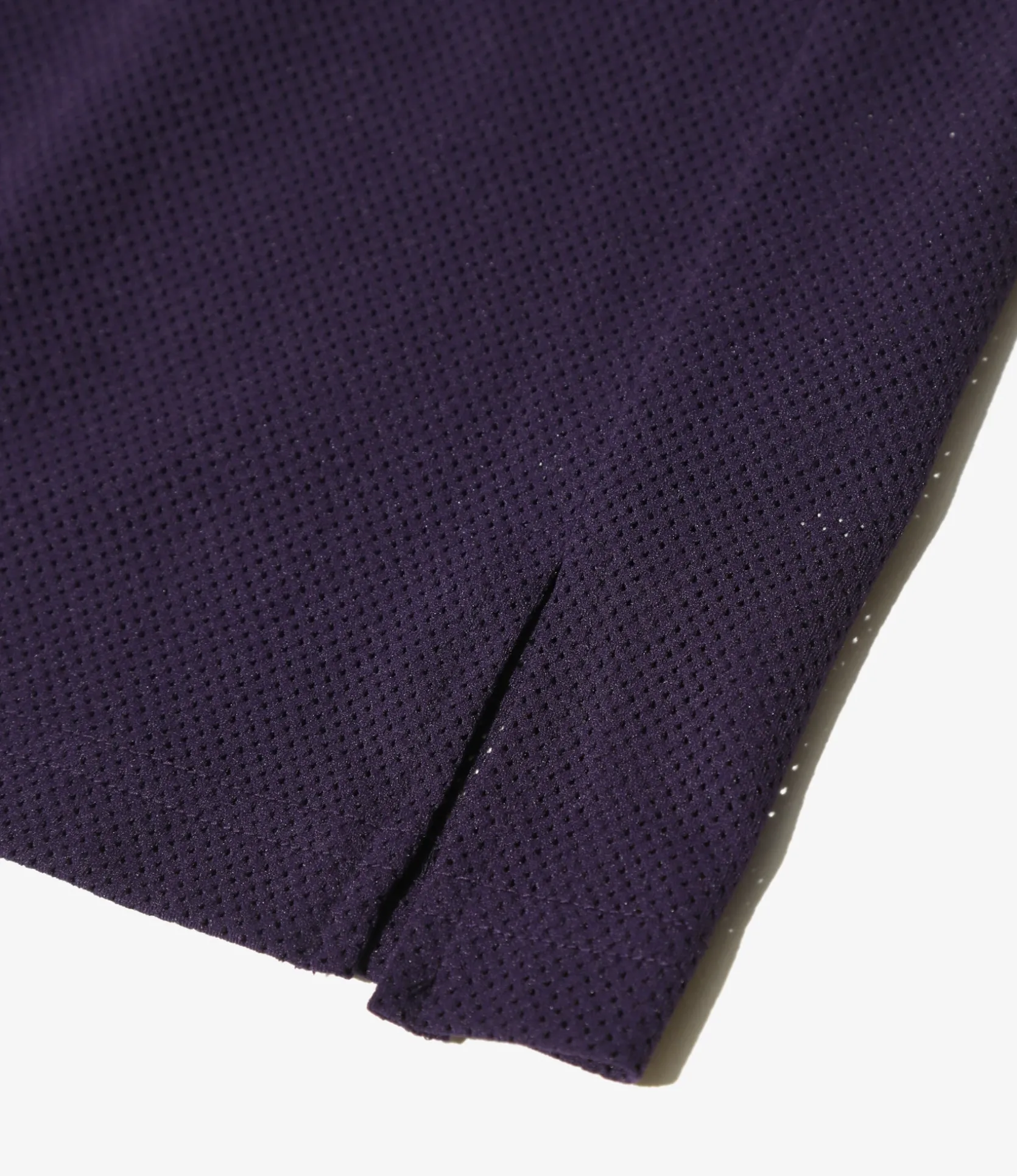 S.S. V Neck Cardigan - Dk. Purple - Knit Mesh