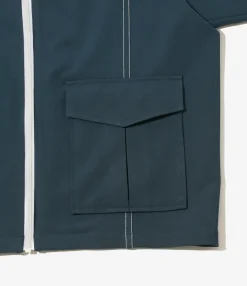 Stitched Sport Jacket - Navy - Poly Light Double Cloth
