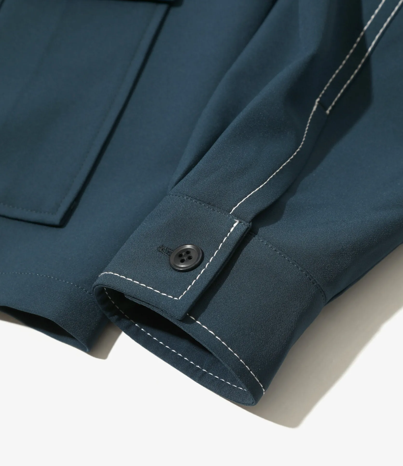 Stitched Sport Jacket - Navy - Poly Light Double Cloth