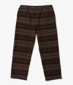 STK Pant - Brown Fair Isle Stripe Sweater Knit