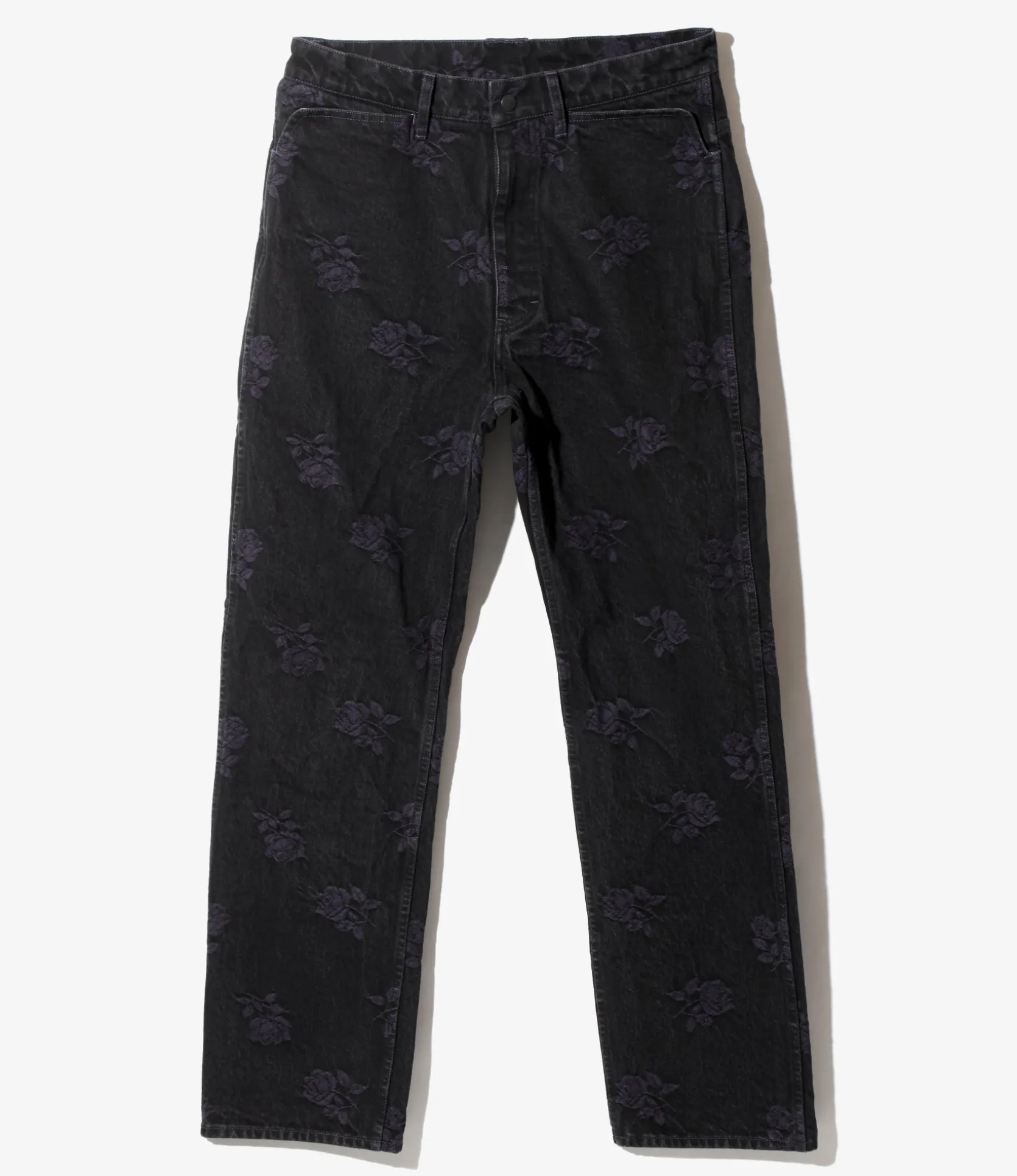 Straight Jean - Black - 13oz Denim / Rose Jq.