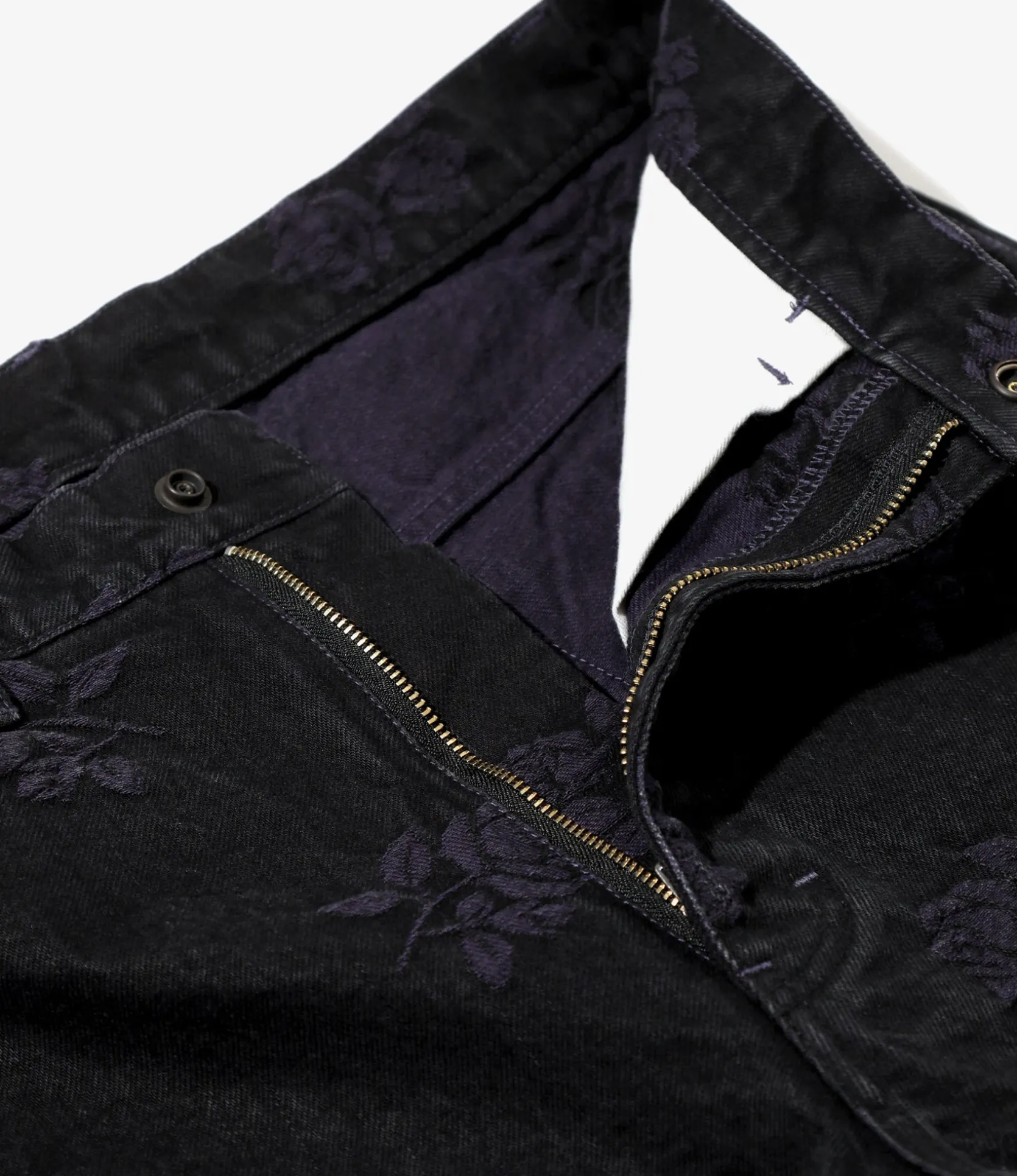 Straight Jean - Black - 13oz Denim / Rose Jq.