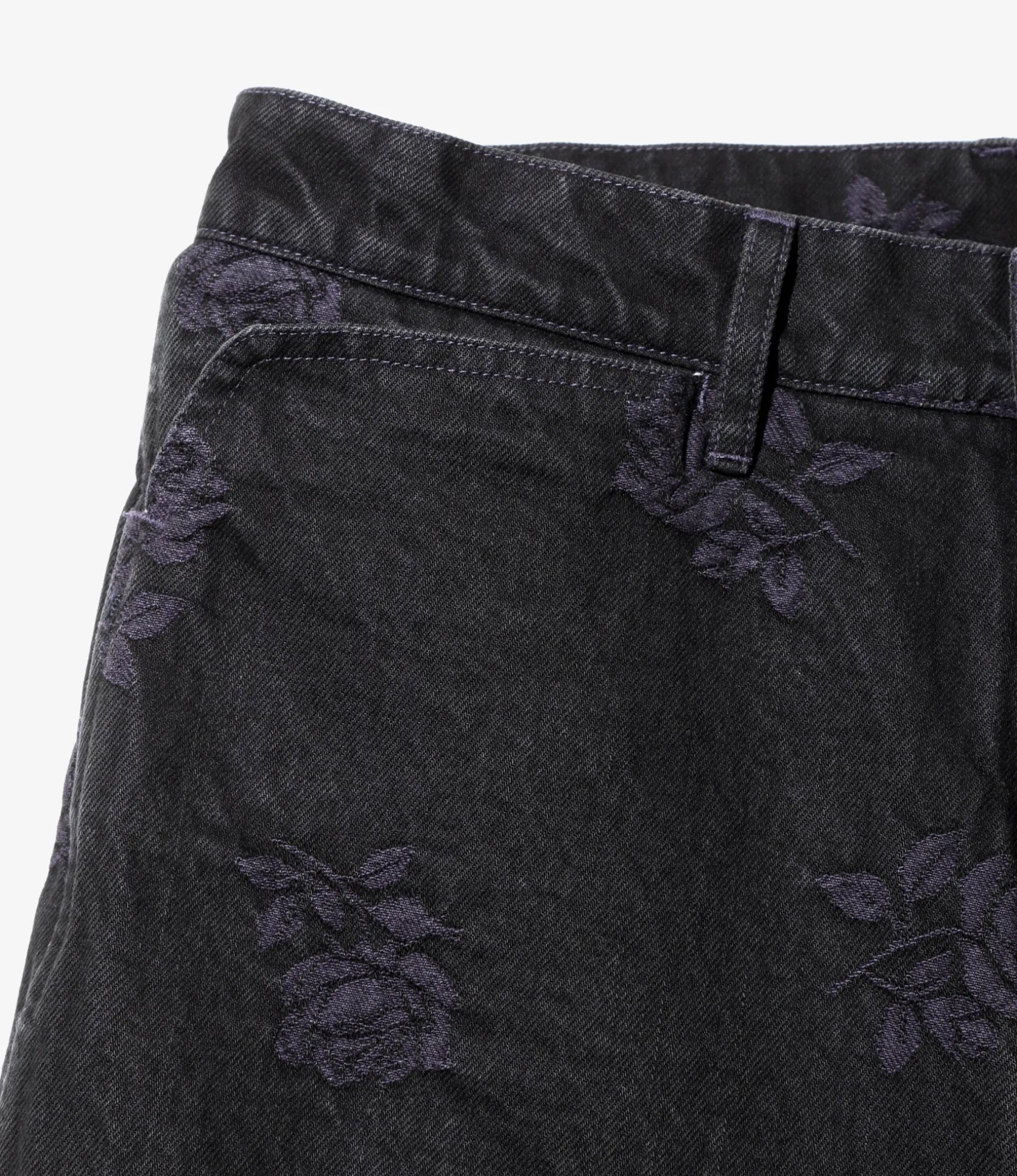 Straight Jean - Black - 13oz Denim / Rose Jq.