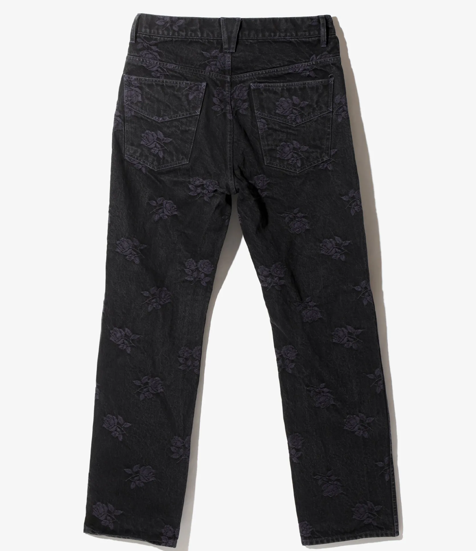 Straight Jean - Black - 13oz Denim / Rose Jq.