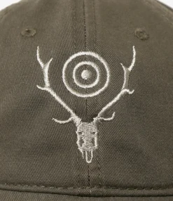 Strap Back Cap - Green - Skull & Target Emb.