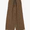 String Buggy Pant - Brown - Polka Dot Jacquard