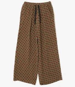 String Buggy Pant - Brown - Polka Dot Jacquard