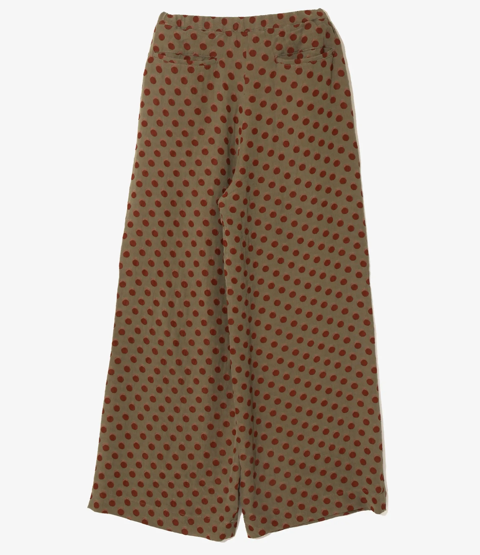 String Buggy Pant - Brown - Polka Dot Jacquard
