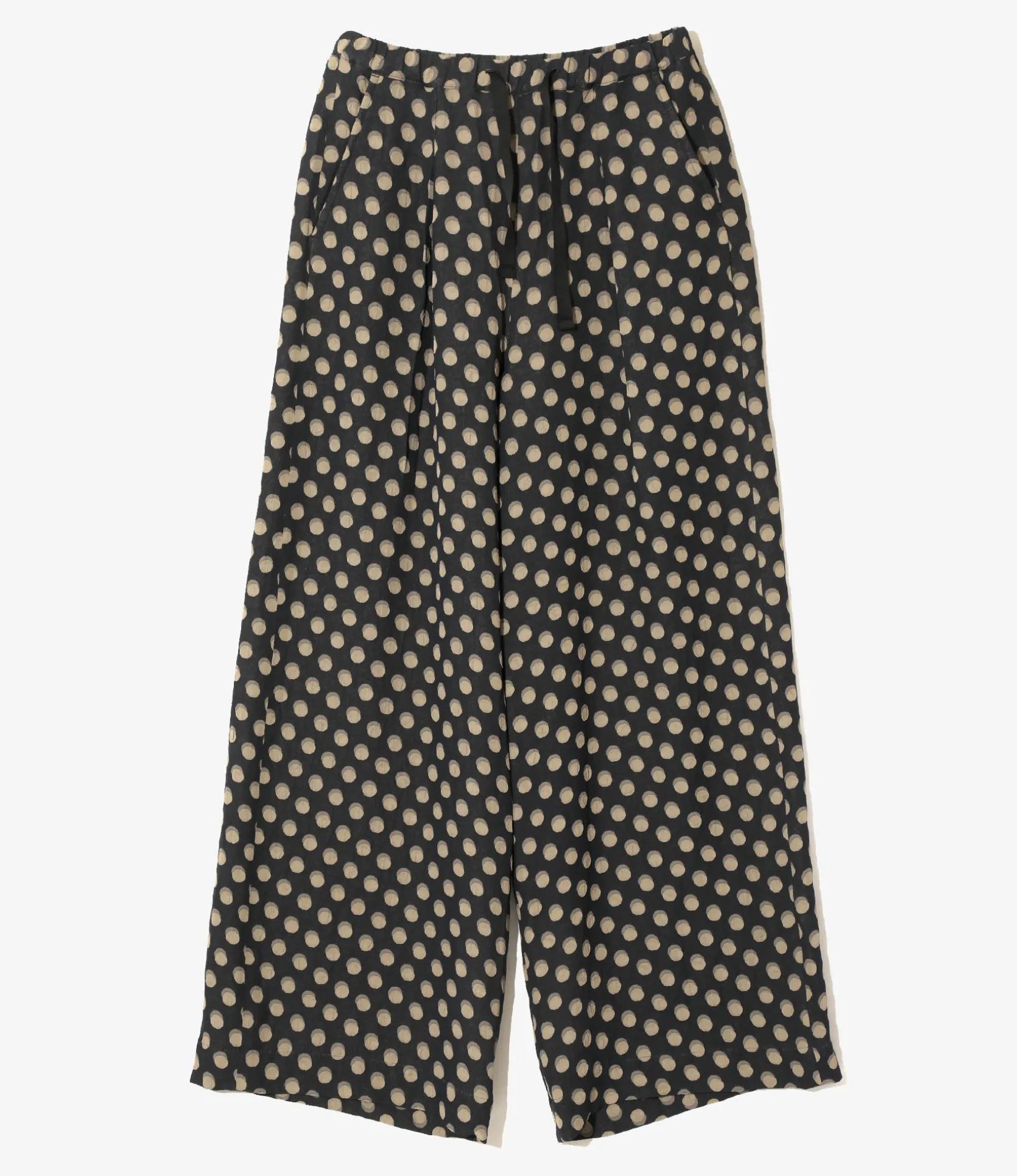 String Buggy Pant - Navy - Polka Dot Jacquard