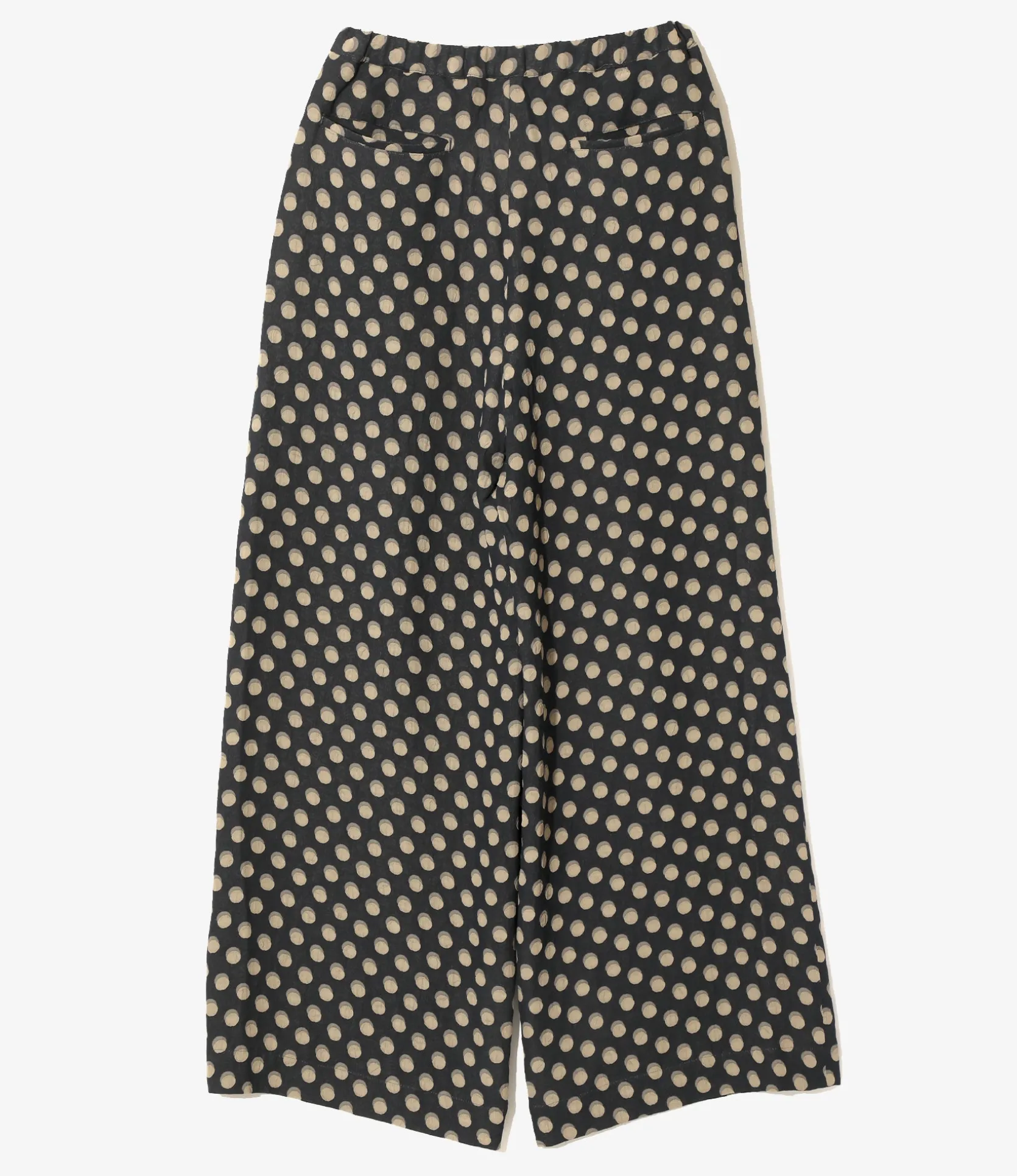 String Buggy Pant - Navy - Polka Dot Jacquard
