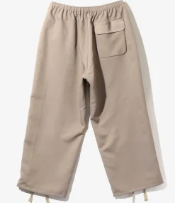 String Cuff Balloon Pant - Taupe - Poly Twill