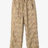 String Easy Pant - Beige - Paisley Jacquard