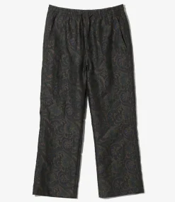 String Easy Pant - Navy - Paisley Jacquard