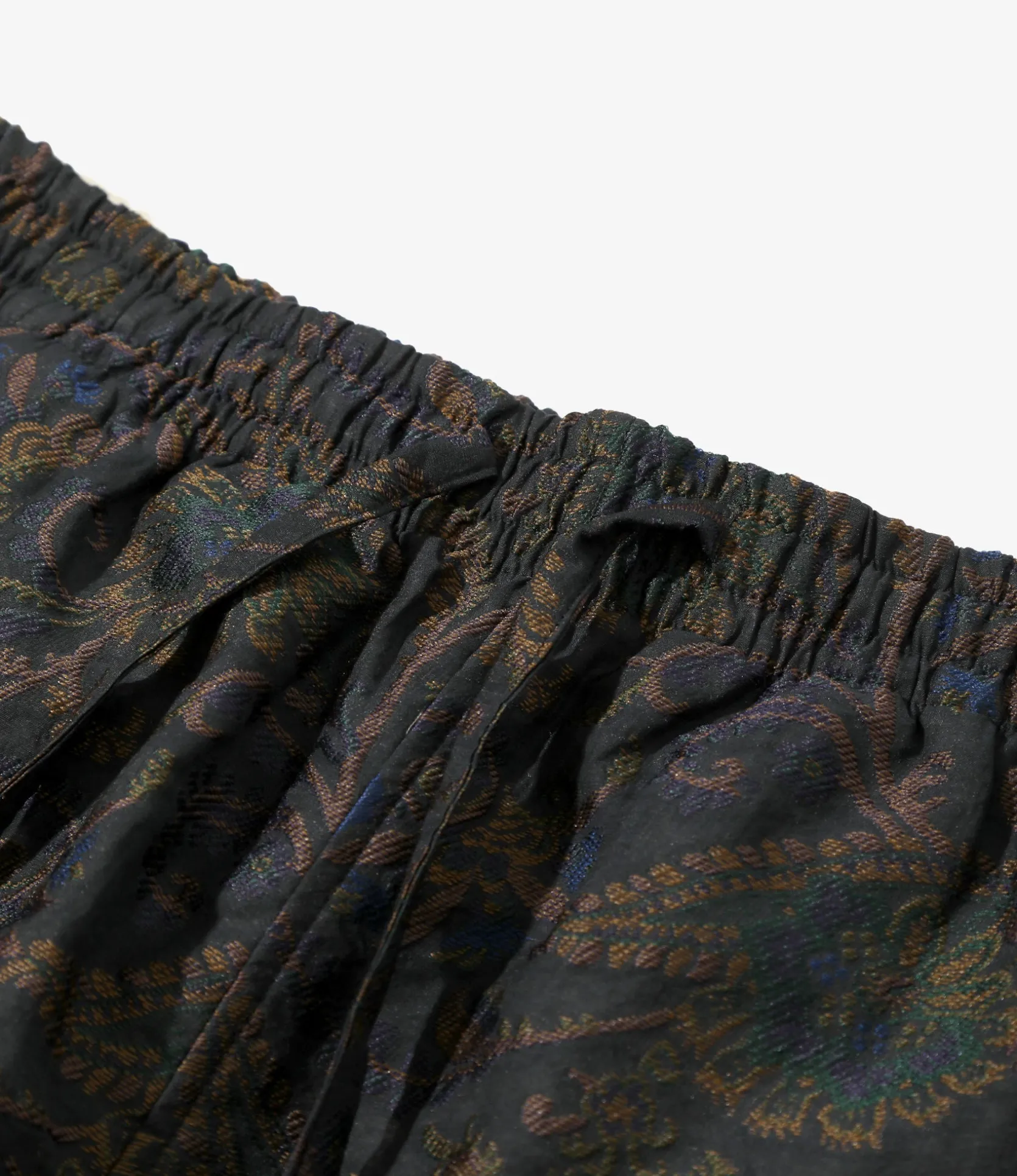 String Easy Pant - Navy - Paisley Jacquard
