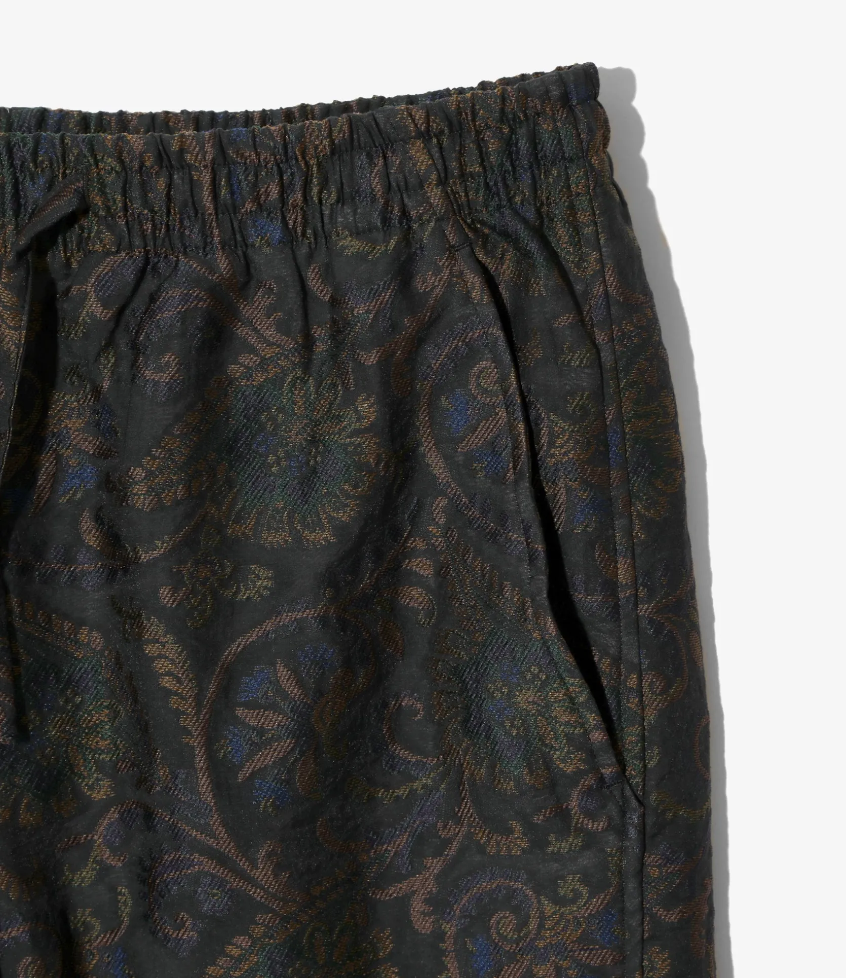 String Easy Pant - Navy - Paisley Jacquard
