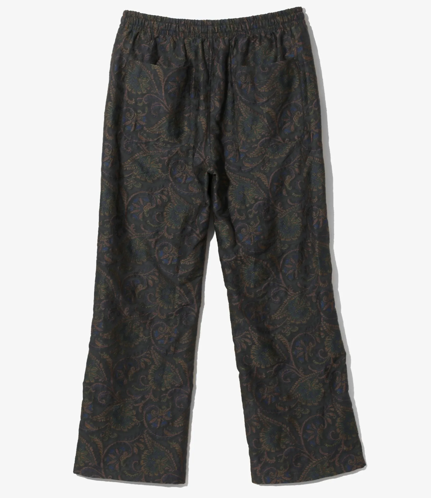 String Easy Pant - Navy - Paisley Jacquard