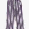 String Easy Pant - Sax/Purple - Stripe Cut Jacquard
