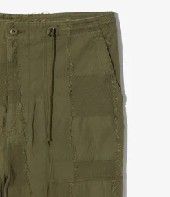 String Fatigue Pant - Olive - Ripstop Cut Jacquard
