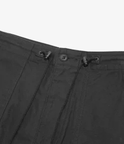 String Fatigue Skirt - Black - Back Sateen