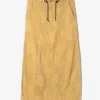 String Fatigue Skirt - Khaki - Ripstop Cut Jacquard