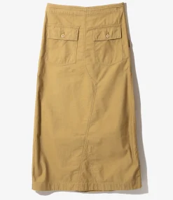 String Fatigue Skirt - Mocha - Back Sateen