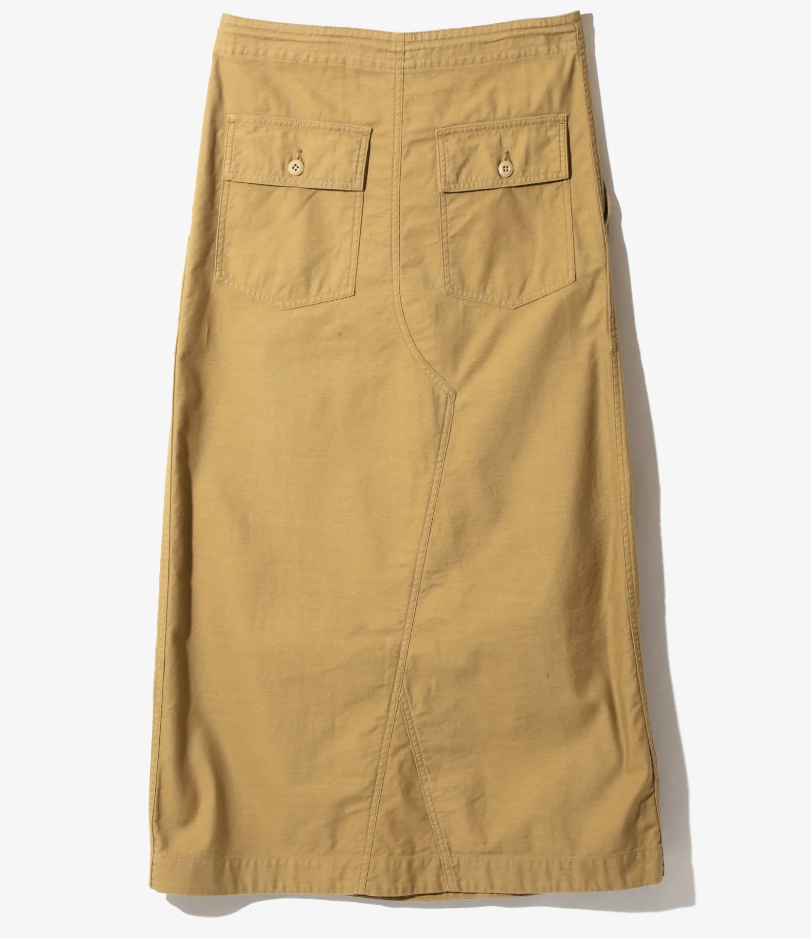 String Fatigue Skirt - Mocha - Back Sateen