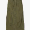 String Fatigue Skirt - Olive - Ripstop Cut Jacquard