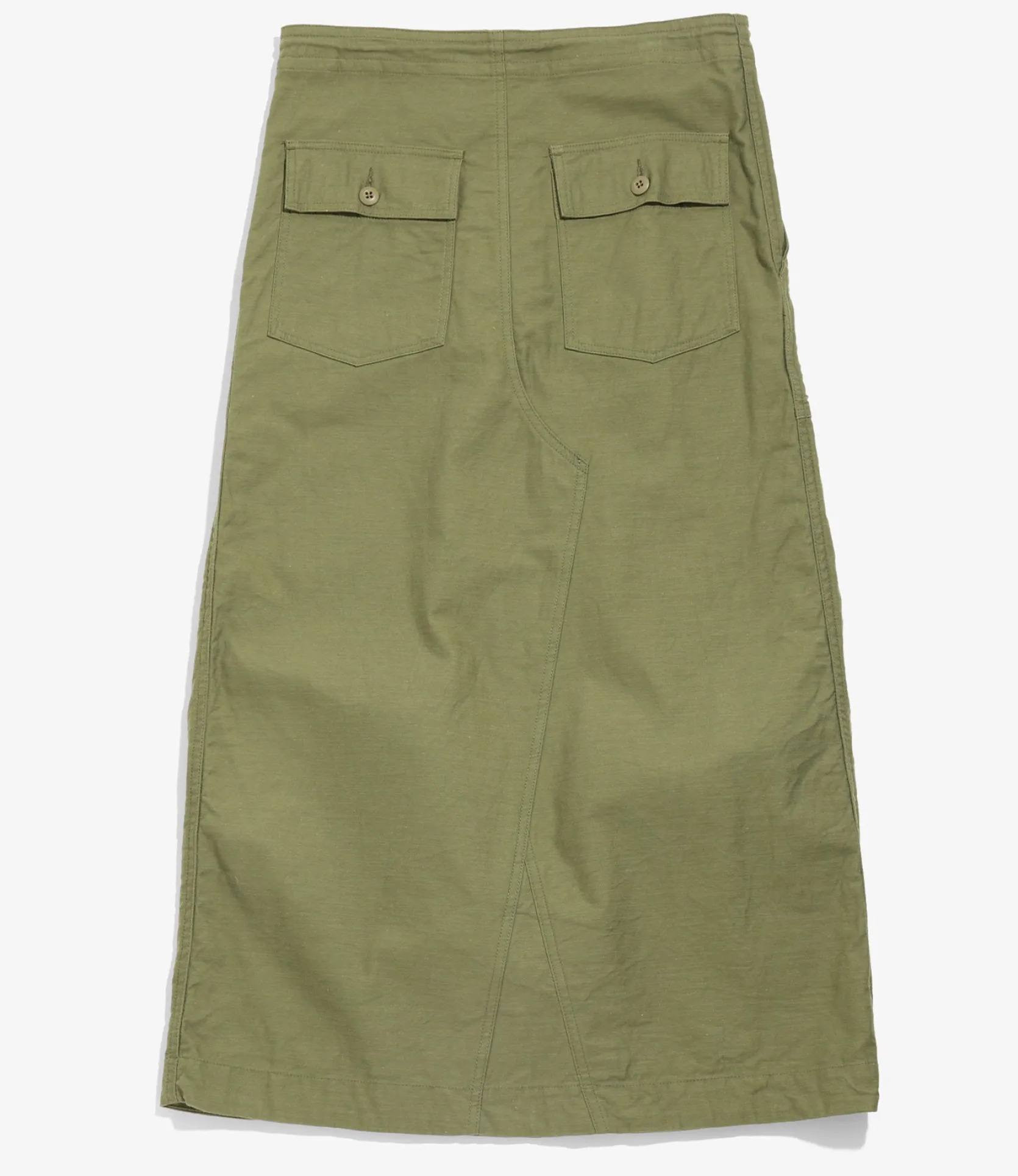 String Fatigue Skirt - Olive - Back Sateen