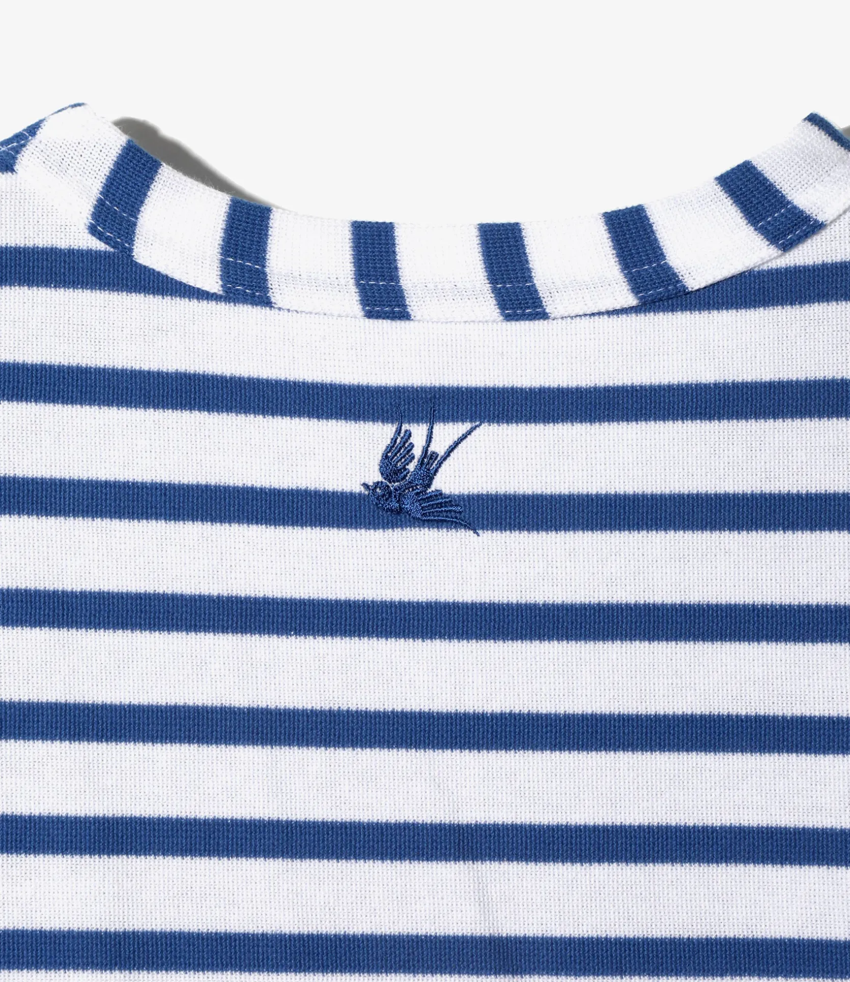 Swallow Asymmetric Frill Sleeve Top - Stripe