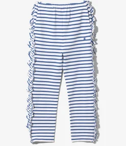 Swallow Frill Side Pants - Stripe