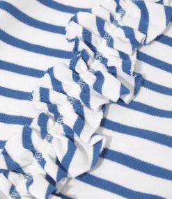 Swallow Frill Side Pants - Stripe