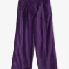 Tacked Baggy Trouser - Purple - Velveteen